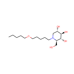 CCCCCOCCCCCN1C[C@H](O)[C@@H](O)[C@H](O)[C@H]1CO ZINC000066102961