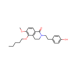 CCCCCOc1c(OC)ccc2c1CCN(CCc1ccc(O)cc1)C2=O ZINC000146813149