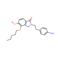 CCCCCOc1c(OC)ccc2c1CN(CCc1ccc(N)cc1)C2=O ZINC000080273776