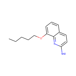 CCCCCOc1cccc2ccc(N)nc12 ZINC000028390549