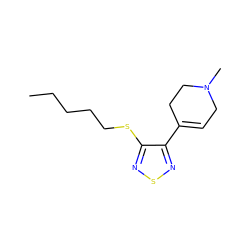 CCCCCSc1nsnc1C1=CCN(C)CC1 ZINC000027876711