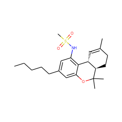 CCCCCc1cc(NS(C)(=O)=O)c2c(c1)OC(C)(C)[C@@H]1CCC(C)=C[C@@H]21 ZINC000045357416