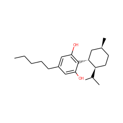 CCCCCc1cc(O)c([C@@H]2C[C@@H](C)CC[C@H]2C(C)C)c(O)c1 ZINC000013681079