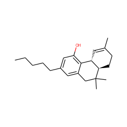 CCCCCc1cc(O)c2c(c1)CC(C)(C)[C@@H]1CCC(C)=C[C@@H]21 ZINC000028955174