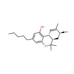 CCCCCc1cc(O)c2c(c1)OC(C)(C)[C@@H]1C[C@H](O)C(C)=C[C@@H]21 ZINC000002007778