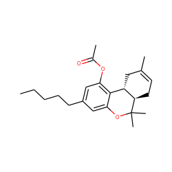 CCCCCc1cc(OC(C)=O)c2c(c1)OC(C)(C)[C@@H]1CC=C(C)C[C@@H]21 ZINC000034327009