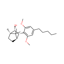 CCCCCc1cc(OC)c([C@@H]2[C@H]3CC[C@@](C)([C@@H]2O)C3(C)C)c(OC)c1 ZINC000198457329