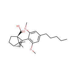 CCCCCc1cc(OC)c(C2=C[C@@H]3CC[C@@]2(C(=O)O)C3(C)C)c(OC)c1 ZINC000117466073