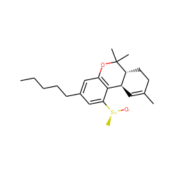 CCCCCc1cc2c(c([S@+](C)[O-])c1)[C@@H]1C=C(C)CC[C@H]1C(C)(C)O2 ZINC000045371624