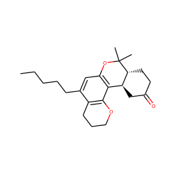 CCCCCc1cc2c(c3c1CCCO3)[C@@H]1CC(=O)CC[C@H]1C(C)(C)O2 ZINC000013606337