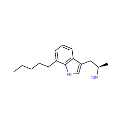 CCCCCc1cccc2c(C[C@@H](C)N)c[nH]c12 ZINC000026674649