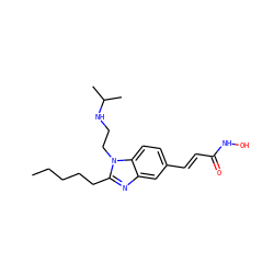 CCCCCc1nc2cc(/C=C/C(=O)NO)ccc2n1CCNC(C)C ZINC000034987681