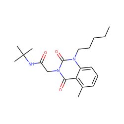 CCCCCn1c(=O)n(CC(=O)NC(C)(C)C)c(=O)c2c(C)cccc21 ZINC001772574040