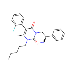 CCCCCn1c(C)c(-c2ccccc2F)c(=O)n(C[C@H](N)c2ccccc2)c1=O ZINC000026380270