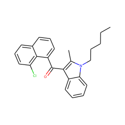 CCCCCn1c(C)c(C(=O)c2cccc3cccc(Cl)c23)c2ccccc21 ZINC000095559803