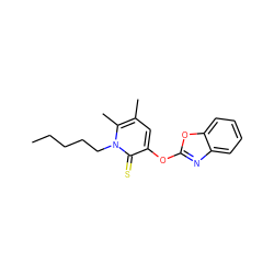 CCCCCn1c(C)c(C)cc(Oc2nc3ccccc3o2)c1=S ZINC000095601901