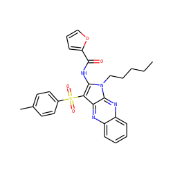 CCCCCn1c(NC(=O)c2ccco2)c(S(=O)(=O)c2ccc(C)cc2)c2nc3ccccc3nc21 ZINC000002282122