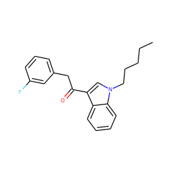 CCCCCn1cc(C(=O)Cc2cccc(F)c2)c2ccccc21 ZINC000028458860