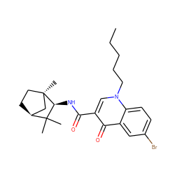 CCCCCn1cc(C(=O)N[C@H]2C(C)(C)[C@H]3CC[C@]2(C)C3)c(=O)c2cc(Br)ccc21 ZINC000058574701