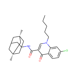 CCCCCn1cc(C(=O)NC23CC4C[C@](C)(C2)C[C@@](C)(C4)C3)c(=O)c2ccc(Cl)cc21 ZINC000028864567