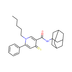 CCCCCn1cc(C(=O)NC23CC4CC(CC(C4)C2)C3)c(=S)cc1-c1ccccc1 ZINC000066260141