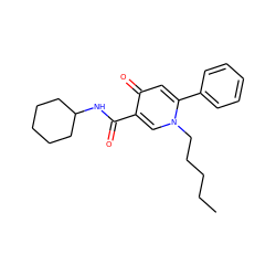 CCCCCn1cc(C(=O)NC2CCCCC2)c(=O)cc1-c1ccccc1 ZINC000066260180