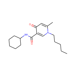 CCCCCn1cc(C(=O)NC2CCCCC2)c(=O)cc1C ZINC000095553338