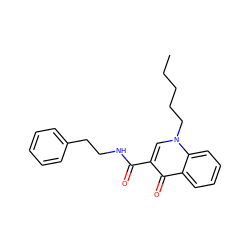 CCCCCn1cc(C(=O)NCCc2ccccc2)c(=O)c2ccccc21 ZINC000013678311