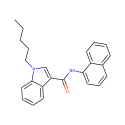 CCCCCn1cc(C(=O)Nc2cccc3ccccc23)c2ccccc21 ZINC000072119779