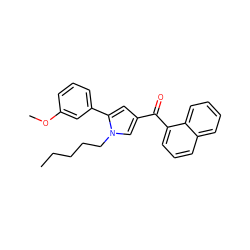 CCCCCn1cc(C(=O)c2cccc3ccccc23)cc1-c1cccc(OC)c1 ZINC000036294607