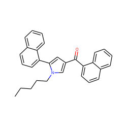 CCCCCn1cc(C(=O)c2cccc3ccccc23)cc1-c1cccc2ccccc12 ZINC000036294630