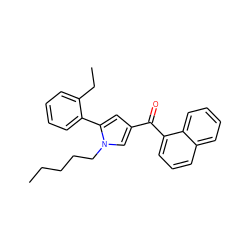 CCCCCn1cc(C(=O)c2cccc3ccccc23)cc1-c1ccccc1CC ZINC000036294597