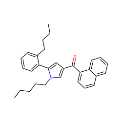 CCCCCn1cc(C(=O)c2cccc3ccccc23)cc1-c1ccccc1CCCC ZINC000036294599