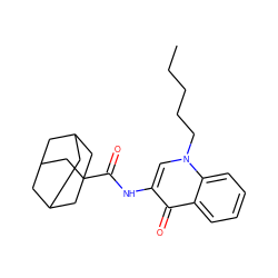 CCCCCn1cc(NC(=O)C23CC4CC(CC(C4)C2)C3)c(=O)c2ccccc21 ZINC000028864493