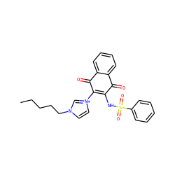 CCCCCn1cc[n+](C2=C(NS(=O)(=O)c3ccccc3)C(=O)c3ccccc3C2=O)c1 ZINC000002228192