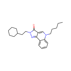 CCCCCn1cc2c(=O)n(CCC3CCCCC3)nc-2c2ccccc21 ZINC000299862187