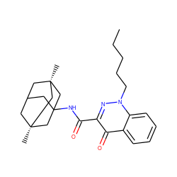 CCCCCn1nc(C(=O)NC23CC4C[C@](C)(C2)C[C@@](C)(C4)C3)c(=O)c2ccccc21 ZINC000028864746