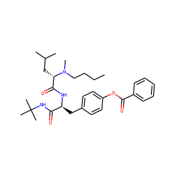 CCCCN(C)[C@@H](CC(C)C)C(=O)N[C@@H](Cc1ccc(OC(=O)c2ccccc2)cc1)C(=O)NC(C)(C)C ZINC000028006065