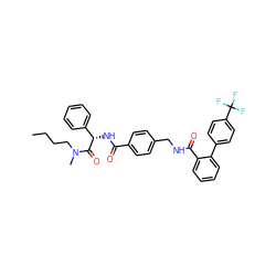 CCCCN(C)C(=O)[C@@H](NC(=O)c1ccc(CNC(=O)c2ccccc2-c2ccc(C(F)(F)F)cc2)cc1)c1ccccc1 ZINC000036184502