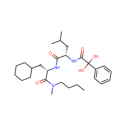 CCCCN(C)C(=O)[C@H](CC1CCCCC1)NC(=O)[C@H](CC(C)C)NC(=O)C(O)(O)c1ccccc1 ZINC000029560726