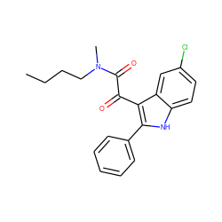 CCCCN(C)C(=O)C(=O)c1c(-c2ccccc2)[nH]c2ccc(Cl)cc12 ZINC000040862758