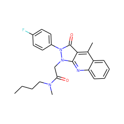 CCCCN(C)C(=O)Cn1c2nc3ccccc3c(C)c2c(=O)n1-c1ccc(F)cc1 ZINC000073157476