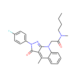 CCCCN(C)C(=O)Cn1c2nn(-c3ccc(F)cc3)c(=O)c-2c(C)c2ccccc21 ZINC000101449271