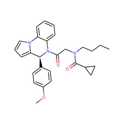 CCCCN(CC(=O)N1c2ccccc2-n2cccc2[C@@H]1c1ccc(OC)cc1)C(=O)C1CC1 ZINC000016569231