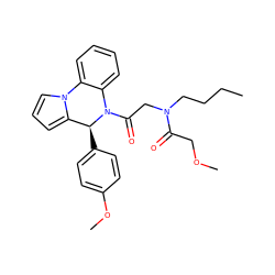 CCCCN(CC(=O)N1c2ccccc2-n2cccc2[C@@H]1c1ccc(OC)cc1)C(=O)COC ZINC000040954737