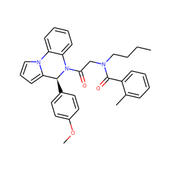 CCCCN(CC(=O)N1c2ccccc2-n2cccc2[C@@H]1c1ccc(OC)cc1)C(=O)c1ccccc1C ZINC000016569237