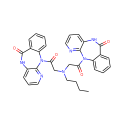 CCCCN(CC(=O)N1c2ccccc2C(=O)Nc2cccnc21)CC(=O)N1c2ccccc2C(=O)Nc2cccnc21 ZINC000026994655