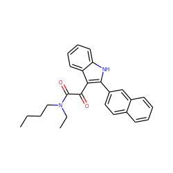 CCCCN(CC)C(=O)C(=O)c1c(-c2ccc3ccccc3c2)[nH]c2ccccc12 ZINC000473082055