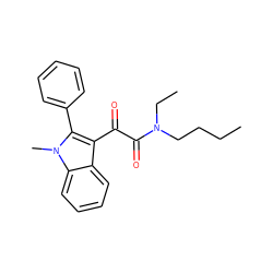 CCCCN(CC)C(=O)C(=O)c1c(-c2ccccc2)n(C)c2ccccc12 ZINC000066111813