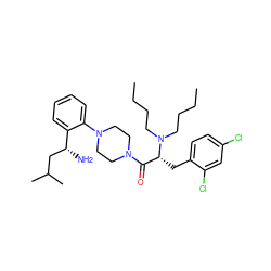 CCCCN(CCCC)[C@H](Cc1ccc(Cl)cc1Cl)C(=O)N1CCN(c2ccccc2[C@H](N)CC(C)C)CC1 ZINC000044358468